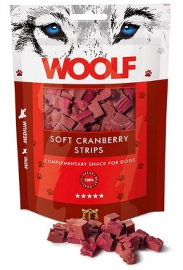 Woolf Soft Cranberry Strips 100g