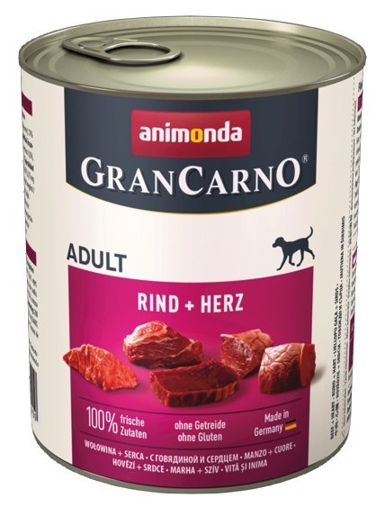 Animonda GranCarno Original Adult Herz Serca puszka 800g Animonda GranCarno Original Adult Herz Serca puszka 800g