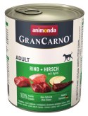 Animonda GranCarno Original Adult Rind Hirsch Apfel Wołowina, Jeleń + Jabłko puszka 800g