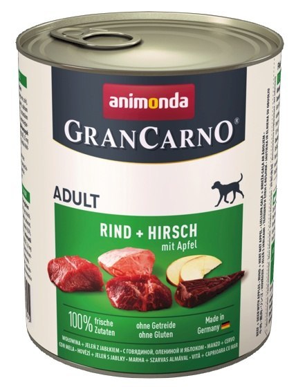 Animonda GranCarno Original Adult Rind Hirsch Apfel Wołowina, Jeleń + Jabłko puszka 800g Animonda GranCarno Original Adult Rind Hirsch Apfel Wołowina, Jeleń + Jabłko puszka 800g