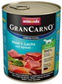 Animonda GranCarno Original Adult Lachs Spinat Łosoś + Szpinak puszka 800g