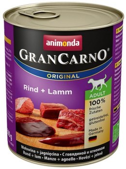 Animonda GranCarno Original Adult Rind Lamm Wołowina + Jagnięcina puszka 800g