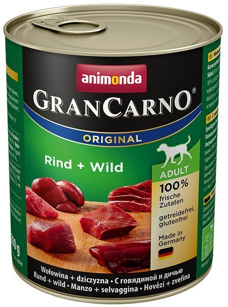 Animonda GranCarno Original Adult Wild Dziczyzna puszka 800g Animonda GranCarno Original Adult Wild Dziczyzna puszka 800g