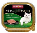 Animonda vom Feinsten Cat Adult z Indykiem i Królikiem tacka 100g