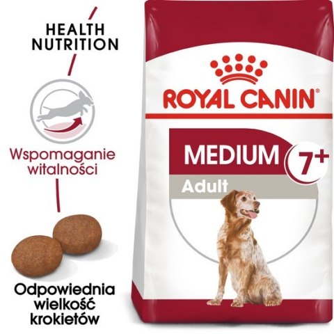 Royal Canin Medium Adult 7+ karma sucha dla psów dorosłych, ras średnich 15kg