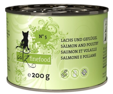 Catz Finefood Classic N.05 Łosoś i drób puszka 200g Catz Finefood Classic N.05 Łosoś i drób puszka 200g