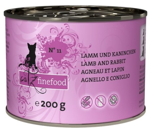 Catz Finefood Classic N.11 Jagnięcina i Królik puszka 200g Catz Finefood Classic N.11 Jagnięcina i Królik puszka 200g