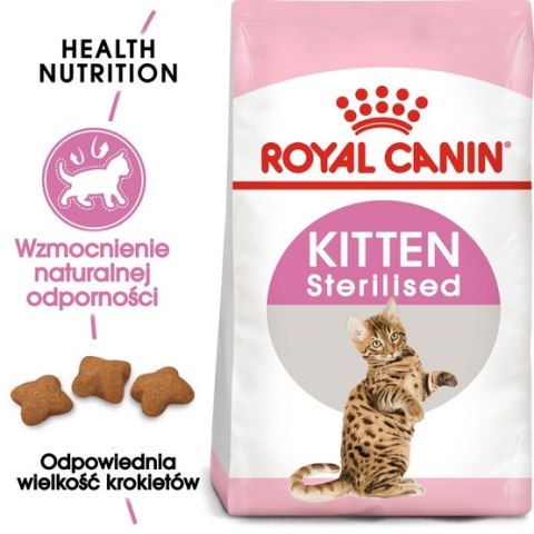 Royal Canin Kitten Sterilised karma sucha dla kociąt od 4 do 12 miesiąca życia, sterylizowanych 400g Royal Canin Kitten Sterilised karma sucha dla kociąt od 4 do 12 miesiąca życia, sterylizowanych 400g