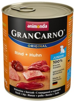 Animonda GranCarno Original Junior Rind Huhn Wołowina + Kurczak puszka 800g