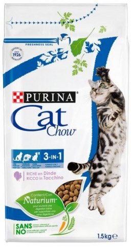 Purina Cat Chow 3in1 z indykiem 1,5kg