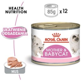 Royal Canin Mother & Babycat Mousse karma mokra - mus dla kociąt i kotek karmiących puszka 195g