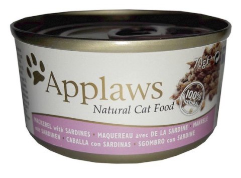 Applaws puszka dla kota Makrela i Sardynki 70g Applaws puszka dla kota Makrela i Sardynki 70g