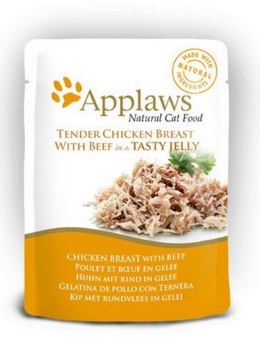 Applaws saszetka dla kota kurczak z wołowiną w galaretce 70g