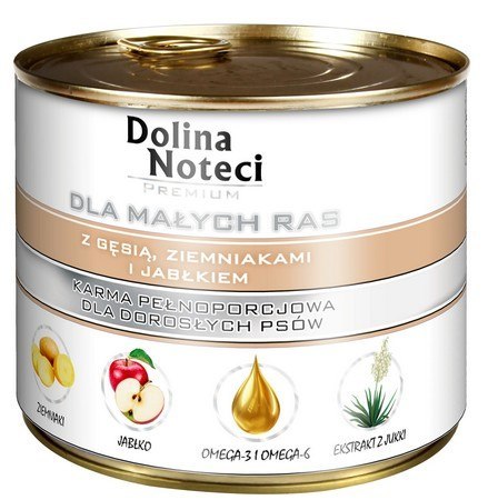 Dolina Noteci Premium Pies Mały Gęś, ziemniaki i jabłko puszka 185g