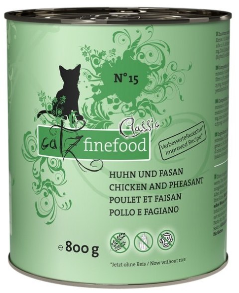 Catz Finefood Classic N.15 Kurczak i Bażant puszka 800g Catz Finefood Classic N.15 Kurczak i Bażant puszka 800g