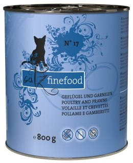 Catz Finefood Classic N.17 Drób i Krewetki puszka 800g