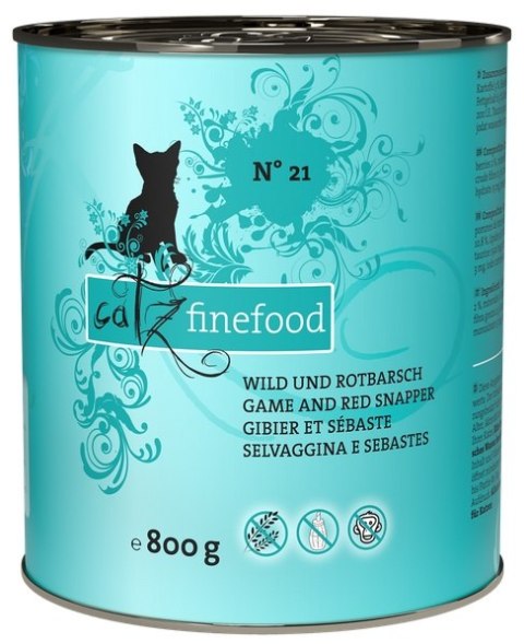 Catz Finefood Classic N.21 Dziczyzna i Karmazyn puszka 800g Catz Finefood Classic N.21 Dziczyzna i Karmazyn puszka 800g