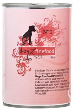 Dogz Finefood Classic N.02 Wołowina puszka 400g