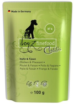 Dogz Finefood Classic N.04 Kurczak i bażant saszetka 100g