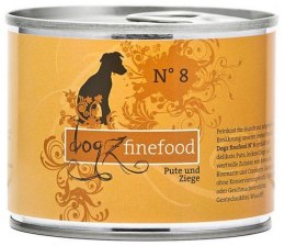 Dogz Finefood Classic N.08 Indyk i koza puszka 200g