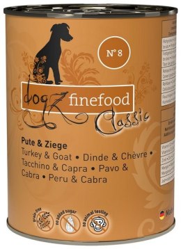 Dogz Finefood Classic N.08 Indyk i koza puszka 400g