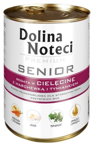 Dolina Noteci Premium Pies Senior Cielęcina puszka 400g