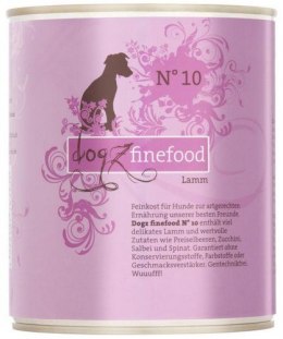 Dogz Finefood Classic N.10 Jagnięcina puszka 800g