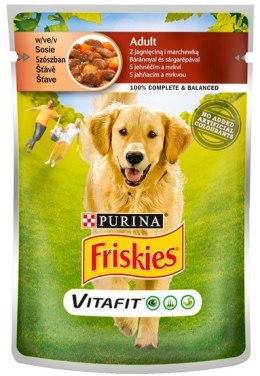 Friskies Dog Adult Jagnięcina i marchewka w sosie saszetka 100g