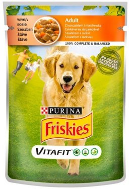 Friskies Dog Adult Kurczak i marchewka w sosie saszetka 100g