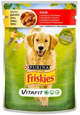 Friskies Dog Adult Wołowina i marchewka w galaretce saszetka 100g