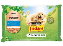 Friskies Dog Junior Kurczak i marchewka w sosie saszetki 4x100g