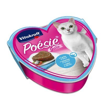 Vitakraft Poesie galaretka łosoś i szpinak tacka 85g Vitakraft Poesie galaretka łosoś i szpinak tacka 85g