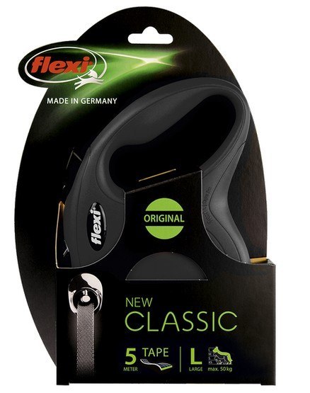 Flexi New Classic Smycz taśma L 5m czarna [FL-2329]
