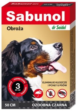 Sabunol GPI Obroża przeciw pchłom dla psa ozdobna czarna 50cm
