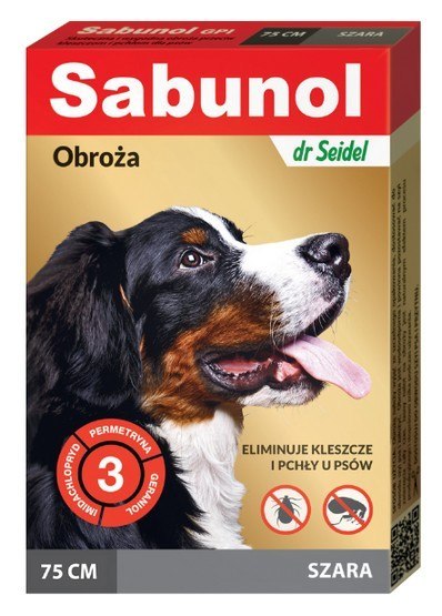Sabunol GPI Obroża przeciw pchłom dla psa szara 75cm Sabunol GPI Obroża przeciw pchłom dla psa szara 75cm