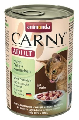 Animonda Carny Adult Kurczak, Indyk + Królik puszka 400g