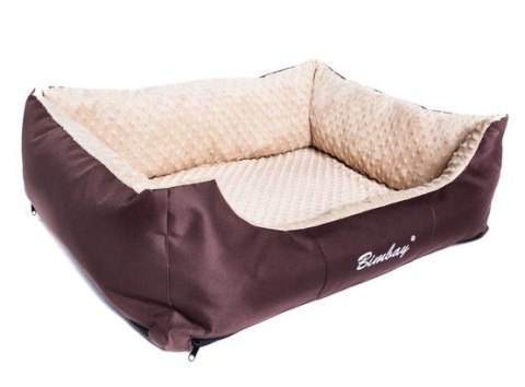 Bimbay Pokrowiec do kanapy Minky r.2 - 80x65cm brąz-beż Bimbay Pokrowiec do kanapy Minky r.2 - 80x65cm brąz-beż
