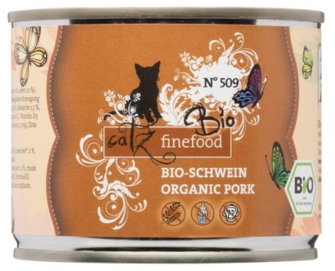 Catz Finefood Bio N.509 Wieprzowina puszka 200g Catz Finefood Bio N.509 Wieprzowina puszka 200g