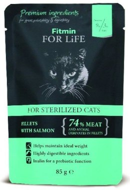 Fitmin Cat For Life Adult Sterilised Salmon saszetka 85g