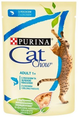 Purina Cat Chow Łosoś i zielona fasolka saszetka 85g