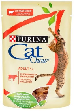 Purina Cat Chow Wołowina i bakłażan saszetka 85g