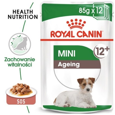 Royal Canin Mini Ageing karma mokra w sosie dla psów dojrzałych po 8 roku życia, ras małych saszetka 85g