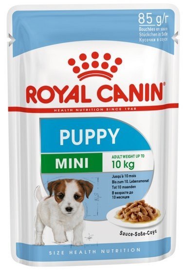 Royal Canin Mini Puppy karma mokra w sosie dla szczeniąt, od 2 do 10 miesiąca życia, ras małych saszetka 85g Royal Canin Mini Puppy karma mokra w sosie dla szczeniąt, od 2 do 10 miesiąca życia, ras małych saszetka 85g