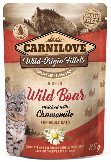 Carnilove Cat Wild Boar & Chamomile - dzik i rumianek saszetka 85g