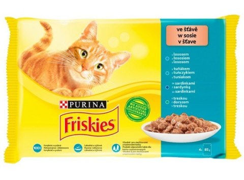 Friskies Mix Rybny w sosie saszetki 4x85g