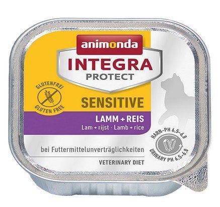 Animonda Integra Protect Sensitive dla kota - z jagnięciną i ryżem tacka 100g