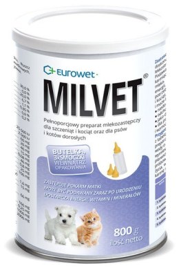 Milvet Preparat mlekozastępczy dla szczeniąt i kociąt 800g