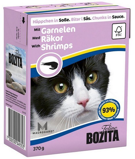 Bozita z Krewetkami kawałki w sosie kartonik 370g Bozita z Krewetkami kawałki w sosie kartonik 370g