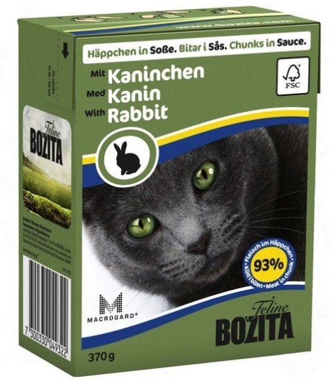 Bozita z Królikiem kawałki w sosie kartonik 370g Bozita z Królikiem kawałki w sosie kartonik 370g