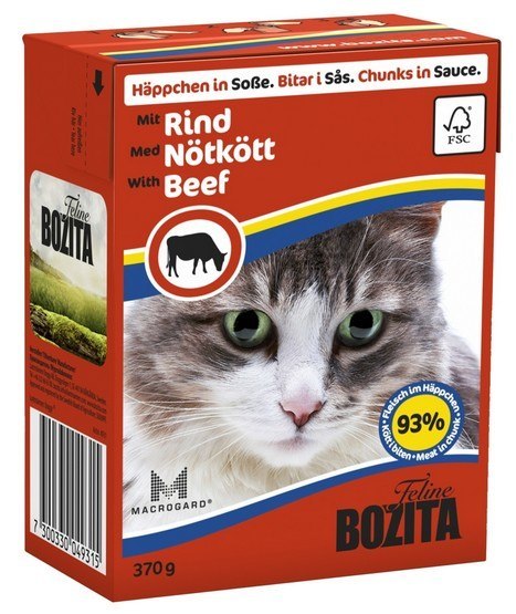 Bozita z Wołowiną kawałki w sosie kartonik 370g Bozita z Wołowiną kawałki w sosie kartonik 370g
